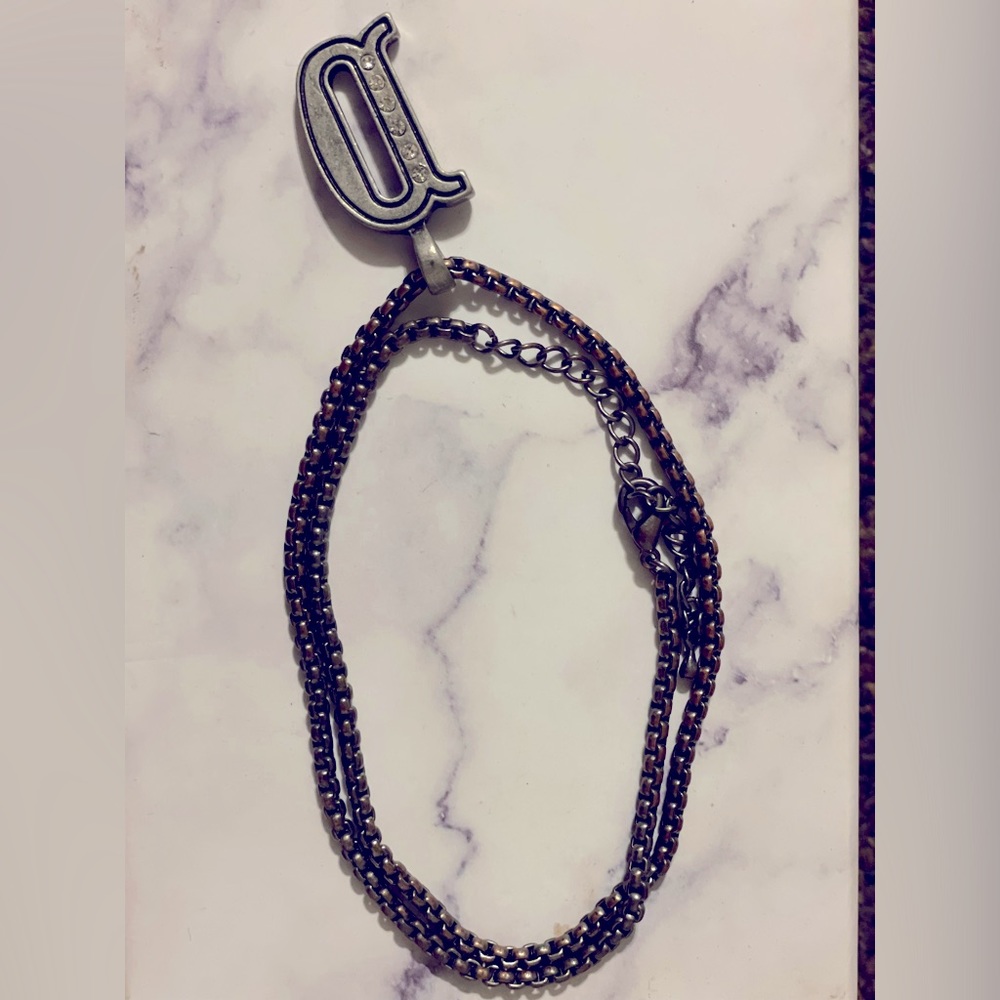 D initial necklace